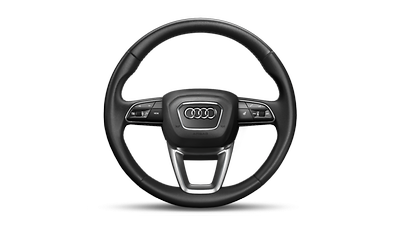 Leather-wrapped multi-function Plus steering wheel, 3-spoke, with steering wheel heating