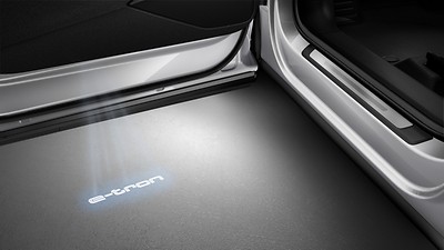 Audi beam with e-tron logo