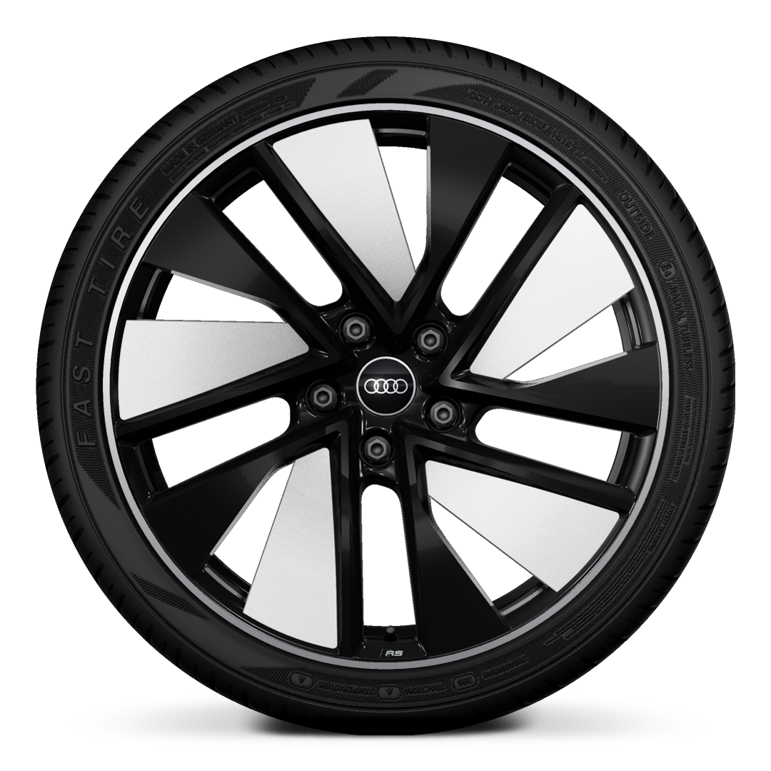 21" 5-double-spoke design, bi-color black wheels