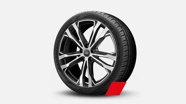 20" 5-double-spoke design wheels, bicolor finish