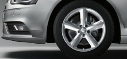 18" quattro® GmbH 5-spoke-design wheels with 245/40 all-season tires