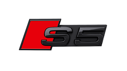Nazwa modelu S5 w kolorze czarnym, na przód