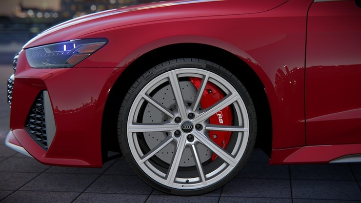 Red brake calipers