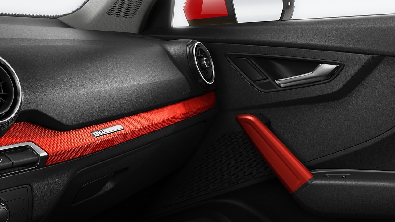 Insertos decorativos em pintura eloxal Vermelho