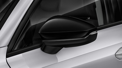 Capa do espelho retrovisor externo preto brilhante