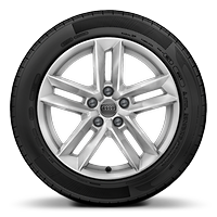 Alloy wheels, 5-parallel-spoke style, 7.5J x 17, 225/50 R17 tires