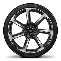 20" 7-Spoke Rotor Design wheels with Anthracite Black finish, size 9J x 20, with 255/30 performance tires