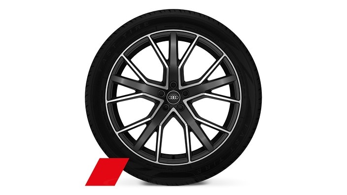 22'' 5-V-spoke star design wheels