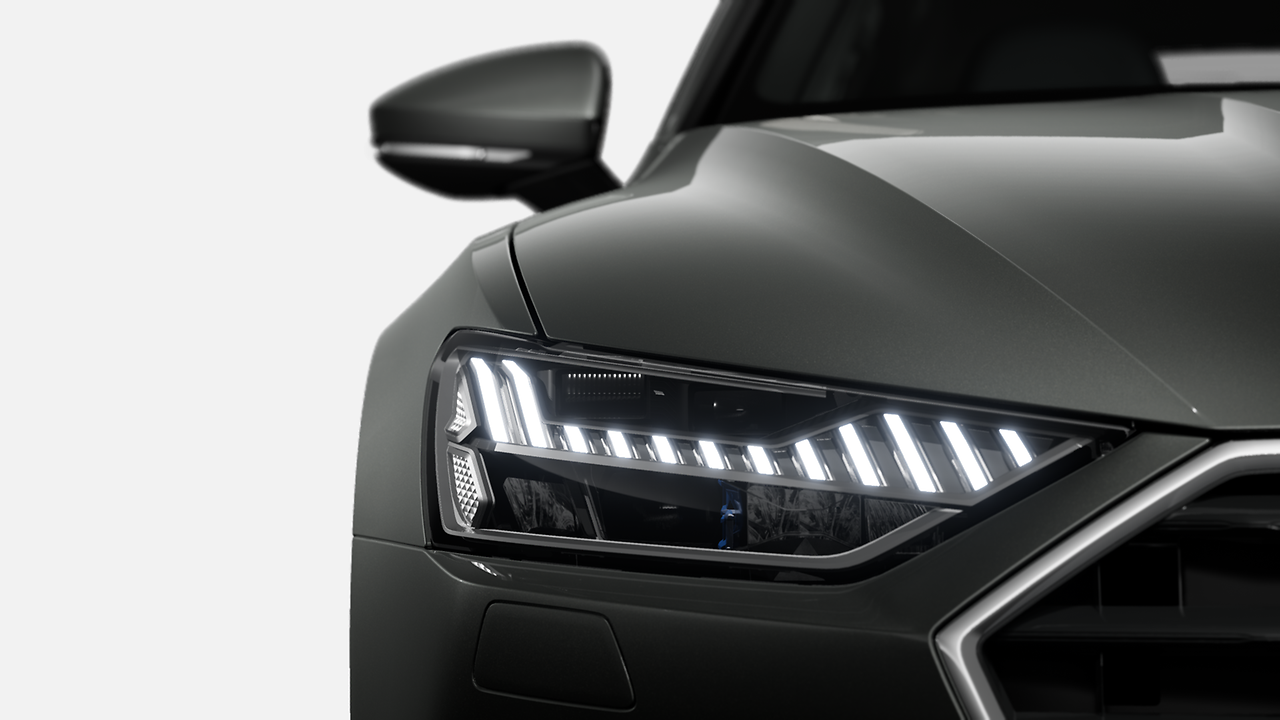 HD Matrix LED headlamps with Audi laser light, dynamic light design and dynamic turn signal
