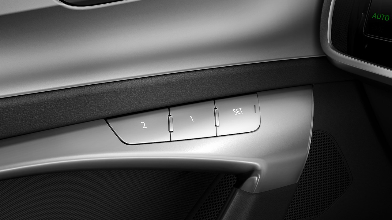 Exterior mirrors, power-adjustable, heated and power-folding, with memory feature
