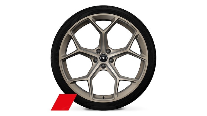 22" 5-Y-spoke design, matte neodymium gold wheels