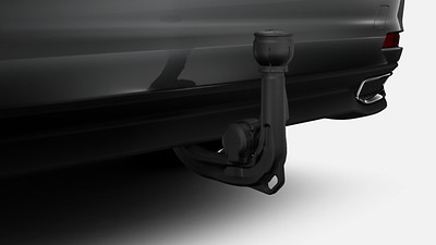 Trailer towing hitch, electrically swivelling