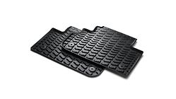 All-weather floor mats, for the rear, black