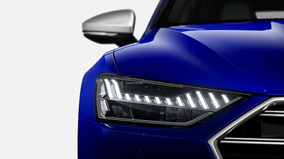 Fari Matrix LED HD con luce laser Audi, fan. di coda a LED e impianto lavafari