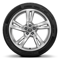 Rodas de alum&iacute;nio fundido em design de 5 bra&ccedil;os duplos (design S), 8,5J x 20 com pneus 255/40 R20