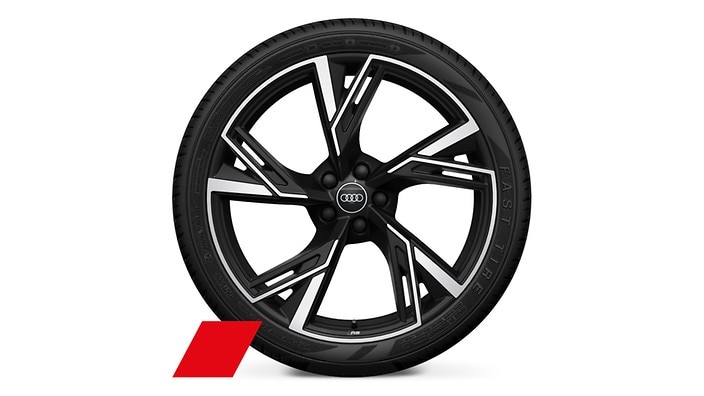 21" 5-V spoke trapezoidal style, Anthracite black, diamond turned wheels