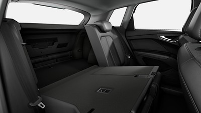 Split-folding rear seat backrest