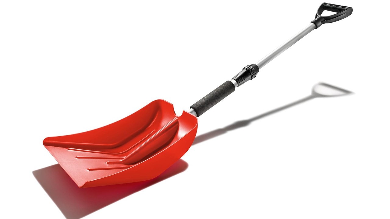 Snow shovel, with telescopic rod