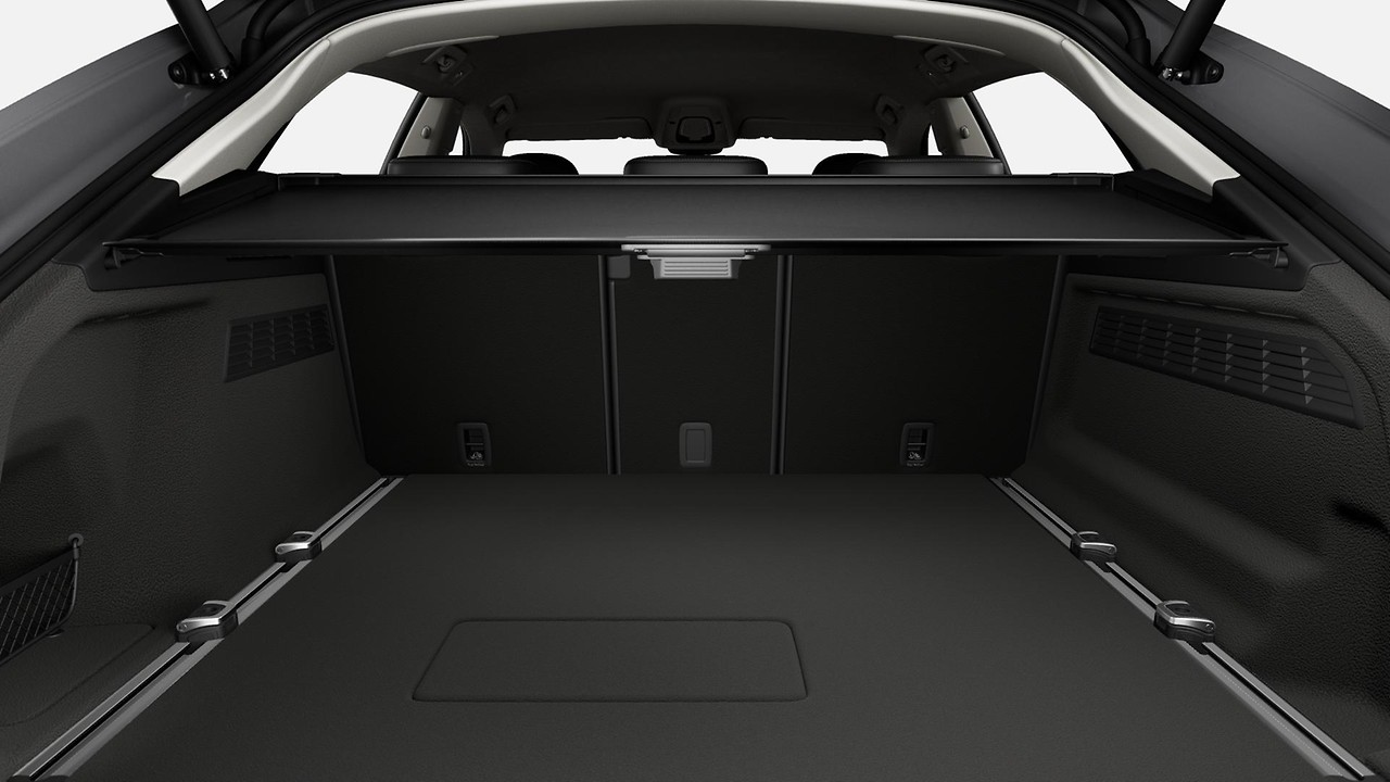 Rail system in luggage compartment