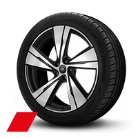 21" 5-arm-split design wheels in black /polished finish