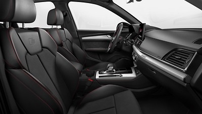 Farbnähte in Rot Audi Sport