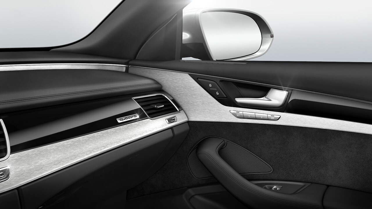 Inlays, lower, Brushed alu