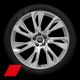 Jantes Audi Sport, style dynamique à 7 bras, Gris Platine, 9,0J x 21, pneus 265/35 R21