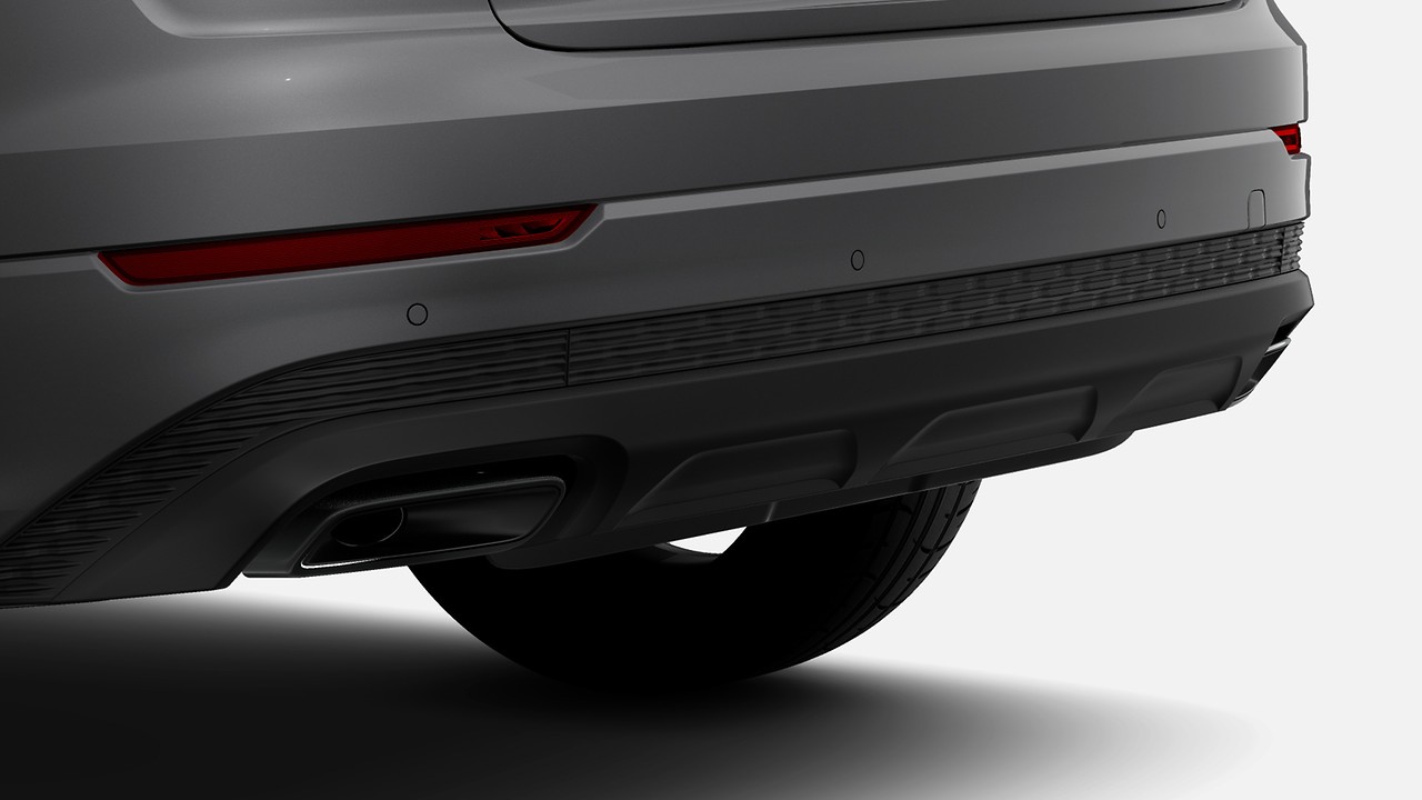 Standard exhaust system, model-specific color