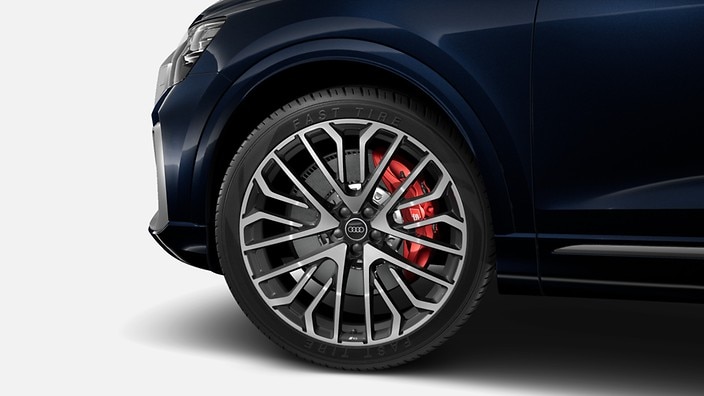 Red brake calipers
