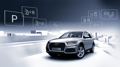 Chiamata di emergenza e assistenza Audi connect con comando veicolo