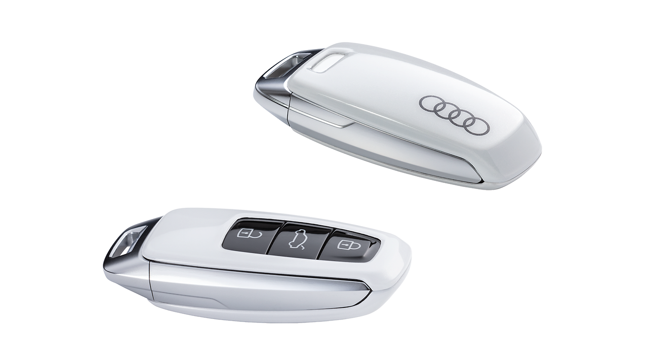 Key cover glacier white, with Audi rings