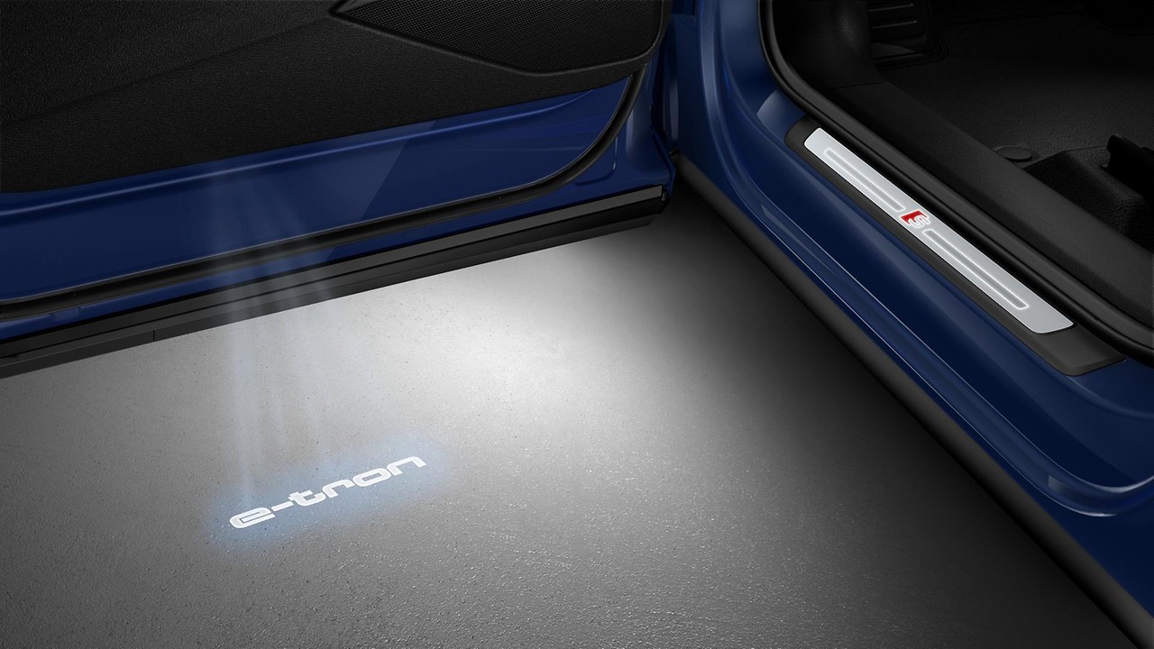 Audi beam with e-tron logo