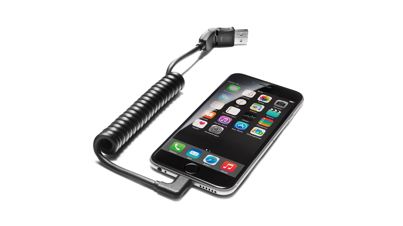 Câble adaptateur USB, pour les appareils mobiles avec connecteur Apple Lightning, coudé