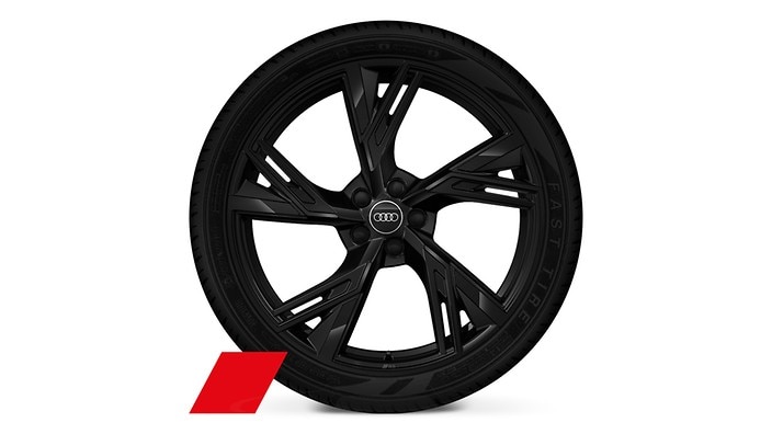 21" 5-V-spoke-trapezoid wheels in black