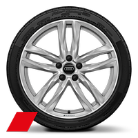 Obręcze kół ze stopu metali lekkich Audi Sport 9.0Jx19&quot;, 5 - ramienne z oponami 245/35 R19. 3-letnie ubezpieczenie opon w cenie.