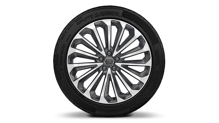 21" 15-spoke-turbine design Bi-color wheels