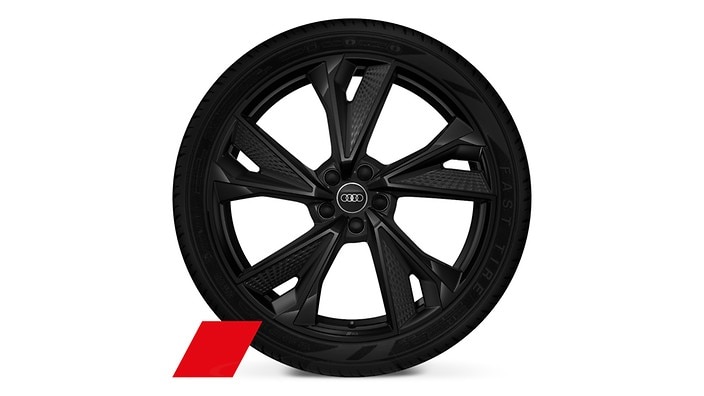 21” 5-V spoke,&nbsp;Black wheels