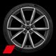 20" Audi Sport V-spoke design, matte titanium finish wheels