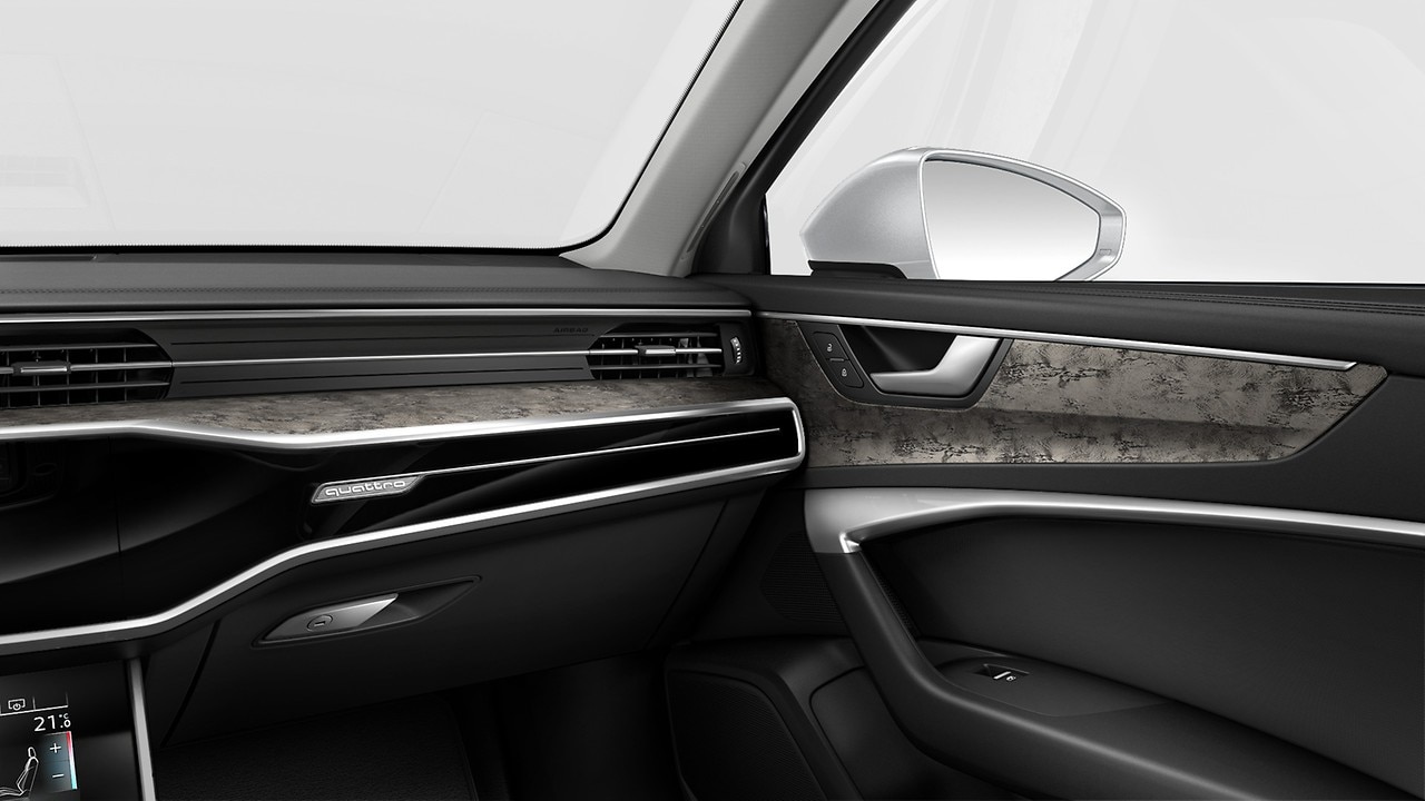 Insertos decorativos em madeira de b&eacute;tula raiada Cinza &Aacute;gata Natural