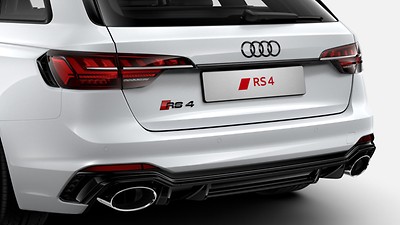 Audi-logo en kentekens in glanzend zwart