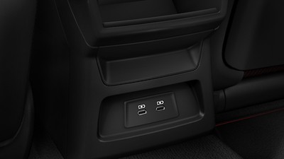 USB ports with charging function in the rear