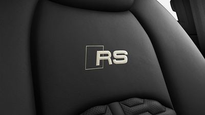 Logo RS brodé dans les sièges avant, Audi exclusive