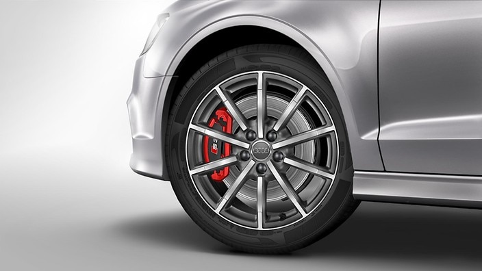 Red brake calipers
