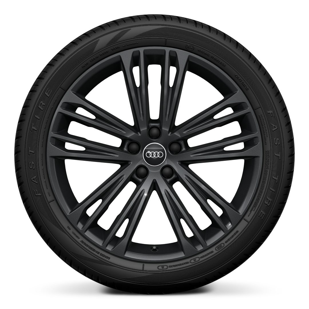Wheels, 5-double-spoke V-style, Graphite Gray, 8.5J x 20, 255/40 R20 tires