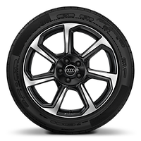 Jantes en aluminium coul&eacute; Audi Sport 8,5 x 19 &agrave; 7 branches Rotor design, anthracite brillant, pneus 255/45 R19
