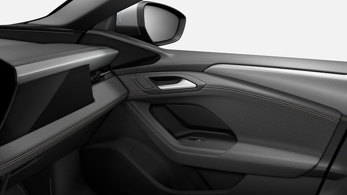 Brushed aluminum inlays with linear embossing