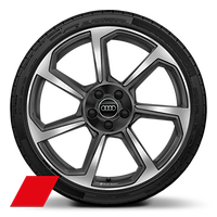 Räder, 7-Speichen-Rotor, titangrau matt, glanzgedreht, 9,0Jx20, Reifen 255/30 R20
