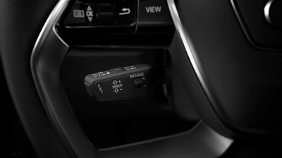 Adaptive cruise control with speed limiter, efficiency assist, swerve assist and turn assist
