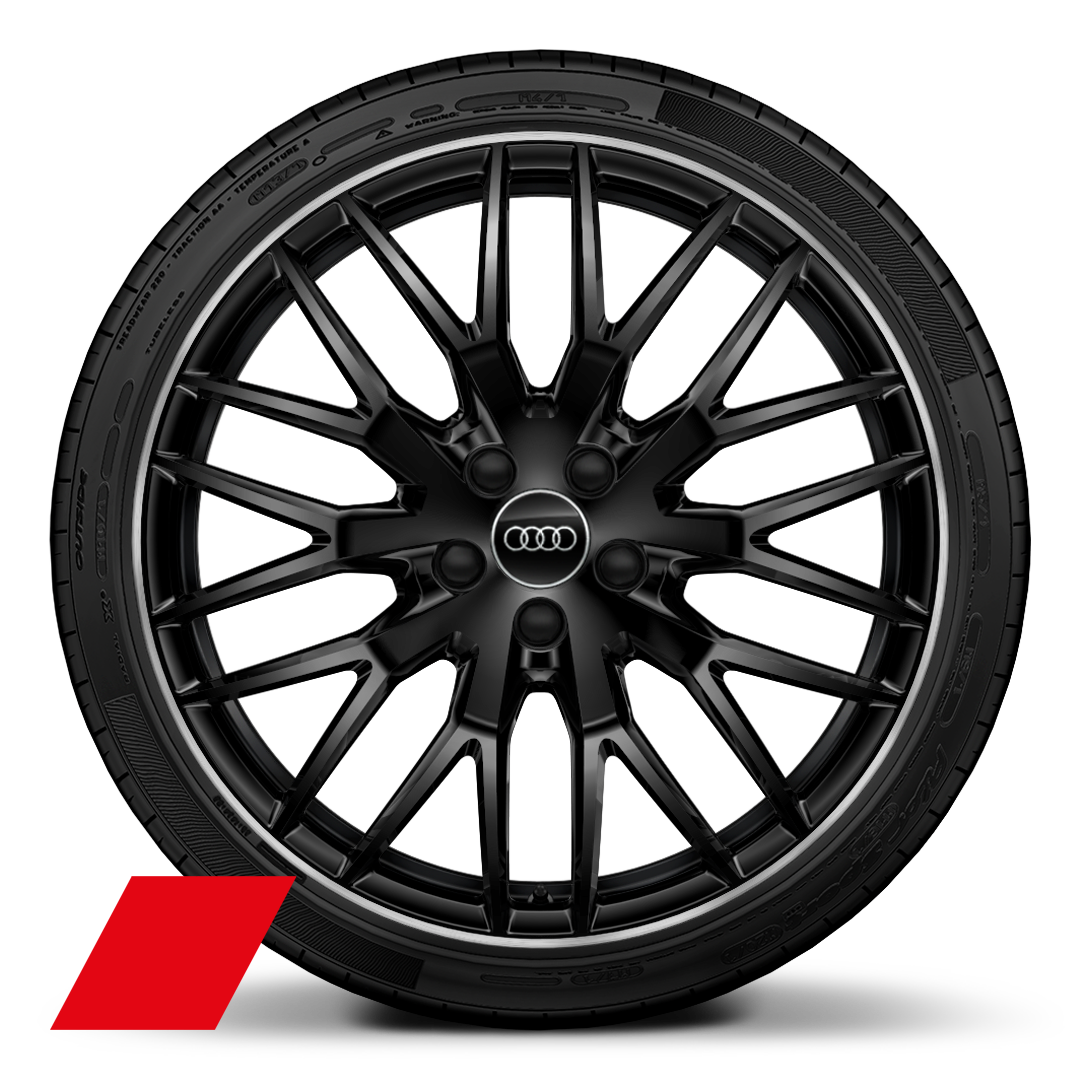 20&quot; x 9J 10-spoke Y-Style, glossy black diamond cut with 255/30 R20 tyres