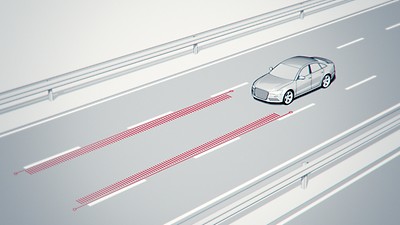 Audi active lane assist -aktiivinen kaistallapysymisvahti